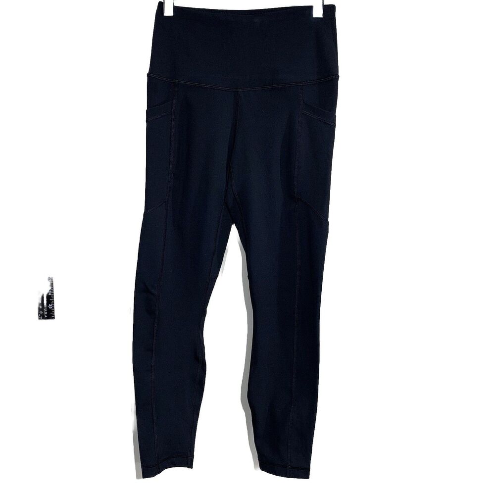 90 Degree by Reflex Leggings Womens XS Black High Rise Side Pockets Athletic